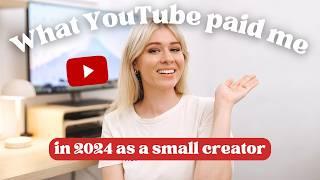 How Much YouTube Paid Me in 2024 as a Small Creator | YouTube Adsense Yearly Revenue Report