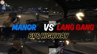 Manor vs Lang's Crew 6v6 At The Highway (Multi POV) | NoPixel 4.0 GTA RP