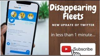 disappearing fleets twitter | How to use disappearing fleets in twitter | Twitter fleets | Fleets