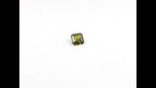 Peridot Asscher Cut Cubic Zirconia Machine Cut Synthetic Gemstones Wholesale