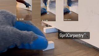 Great tips to scribe a baseboard with no scribing tools  Gpr3Carpentry #viral  #carpentry #tips