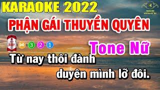 Phận Gái Thuyền Quyên Karaoke Tone Nữ Nhạc Sống | Trọng Hiếu