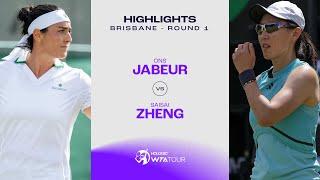 Ons Jabeur vs. Saisai Zheng  | 2025 Brisbane Round 1 | WTA Match Highlights