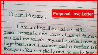 First Proposal Love LetterRomantic Love Proposal LetterProposal Letter In English