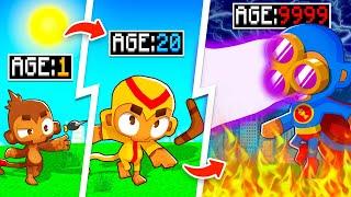 Upgrading MONKEY into GOD MONKEY in BLOONS TD BATTLES 2