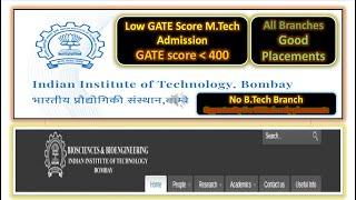 Low GATE Score M.Tech l All Branches l IIT Bombay l Good Placements l Placement  stats in the video