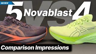 Asics Novablast 5 vs Asics Novablast 4