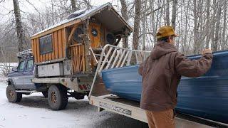 Building a Tiny Home on Skis | Pop-Up Roof & Wood Stove Problem