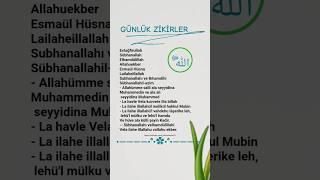 Günlük Zikirler #güzelsözler