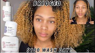 $100 Wash Day Using BRIOGEO Hair Products For Dry/Damaged Hair