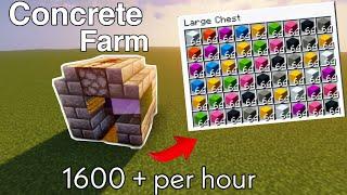 Simple Concrete Farm In Minecraft! | 1600 + per hour | FaisalInit