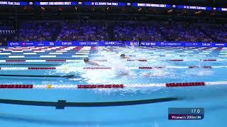 Alex Walsh Gets Her Hand On The Wall First In Bunched Up 200m IM