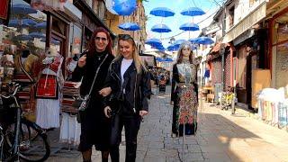 Skopje old bazar walk [4k] -  Largest market in the Balkans from 12th century