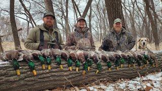 EPIC Snow Day on SMALL River!! (Thousands of Mallards)