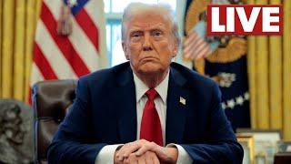 LIVE  President Trump in Oval Office, talks Daylight Saving Time, tariffs, Canadian trees