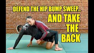 Hip Bump Sweep: Counter and Take the Back (NO GI BJJ / Jiu-Jitsu)