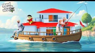 Franklin & Shinchan Build a Floating Boat House in GTA 5! 