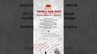 Family Pub Quiz - New for 2025 - Fun For All!