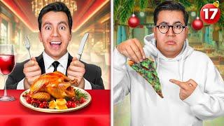 CENA DE NAVIDAD CARA VS CENA DE NAVIDAD BARATA CON SUSCRIPTORES - VLOGMAS 17