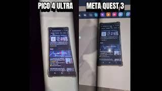 Passthrough Comparison: PICO 4 Ultra vs Meta Quest 3 vs PICO 4 (turn on 60fps mode)