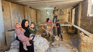 "Ostad Bana Shahram: The plastering work of Susan's rented house, carefully by Ostad Shahram"