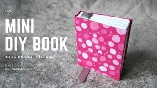 How I Make a Mini Flat Spine Book | DIY Bookbinding Tutorial | Watercolour Sketchbook