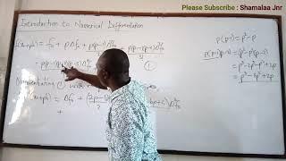 Introduction to Numerical Differentiation - Dr. Douglas K. Boah (Shamalaa Jnr/Archimedes)