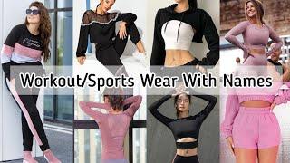 Types of workout outfit with names/Sports wear with names/Workout dress for girls/Gym wear outfits