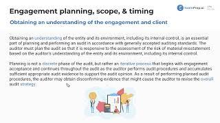 Understanding the Engagement and the Client [CPA Prep]