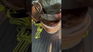 Spur ledge on cowboy boots. #cowboyboots #westernfashion #westernwear #boots