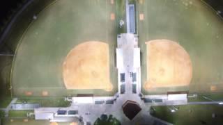 Phantom 3 Flying over Riverside Park at Night