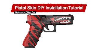 Pistol Skin Glock Wrap DIY Installation Tutorial wrapmygun.com