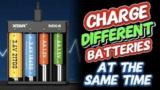 XTAR MiniMixer MX4 Detailed review and Test! Charge different type batteries  at the same time!