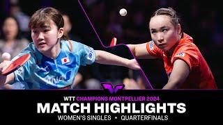 Satsuki Odo vs Mima Ito | WS QF | WTT Champions Montpellier 2024