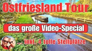 WUNDERSCHÖNES OSTFRIESLAND️ REISETIPP Wohnmobil-Tour, 4 Stellplätze, Nordsee, Reisebericht,Camping