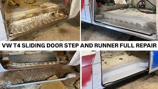 VW T4 Sliding door step & runner repair - rebuilding from scratch FULL PROCESS (RHD van)