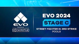 Evo 2024 Day 1: Stage C - Street Fighter III: 3rd Strike - Pools