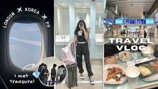 solo travel vlog: London to Philippines + Korea layover (I SAW A KPOP GROUP!?)