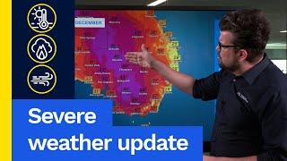 Severe Weather Update 16 December 2024: Extreme heat impacting south-east Australia today