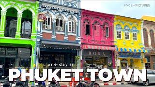 ONE DAY IN PHUKET-TOWN (THAILAND) | 4K 60FPS | The colourful old town, temples & the Night Market