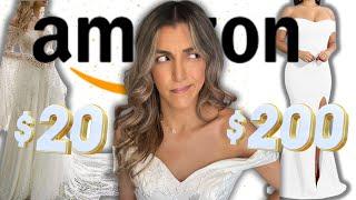 I Tried On Amazon Wedding Dresses from $20 to $200! Here's what happened...