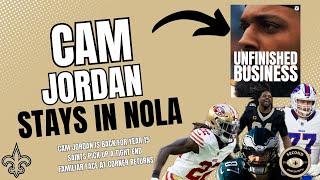 Cam Jordan Back In New Orleans For Year 15, Saints Add Jack Stoll, Will Clapp and Isaac Yiadom