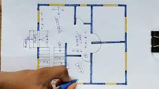 22x26 west facing house plan ll 572 square feet makan ka naksha ll 2 bhk house design