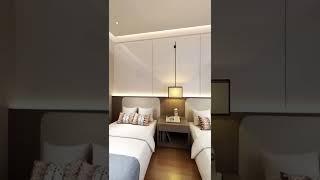 Double bed Small Bedroom Interior Design by Carpenter Li