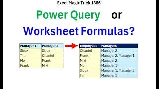 Lookup Manager Name in Column Headers to Create Report:  Excel Magic Trick 1866