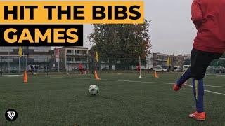 Hit The Bibs | Passing Games | Soccer Drills - Football Exercises