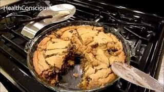 Vegan Deep Dish Chocolate Chip Cookie Pie by Chocoalte Covered Katie - HealthConsciousMeals