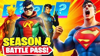 *NEW* Fortnite SEASON 4 Battle Pass LEAKED! (Superheroes)