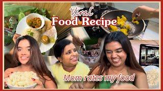 Trying Viral Food Recipes ️ | Mom reacts to my food 🫣