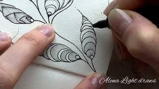 Zentangle: Drawing easy Flowers